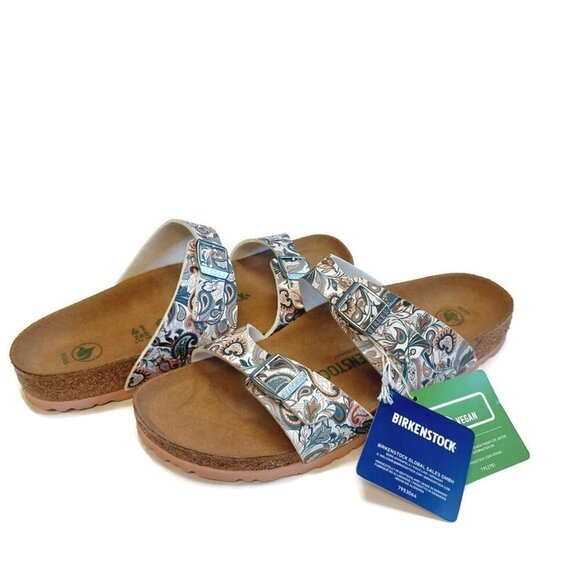 Birkenstock Sydney Vegan Birko-Flor Sandals Womens 10 Paisley Light Rose EU 41 - Picture 9 of 9